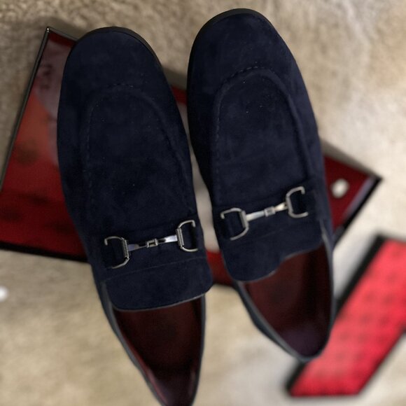 MEN MODERN CASUAL SLIP ON LOAFER. THE DRIVE NAVY - Picture 5 of 7